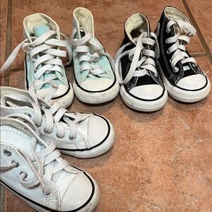 Converse Kids Sneakers - Black, White, and Mint